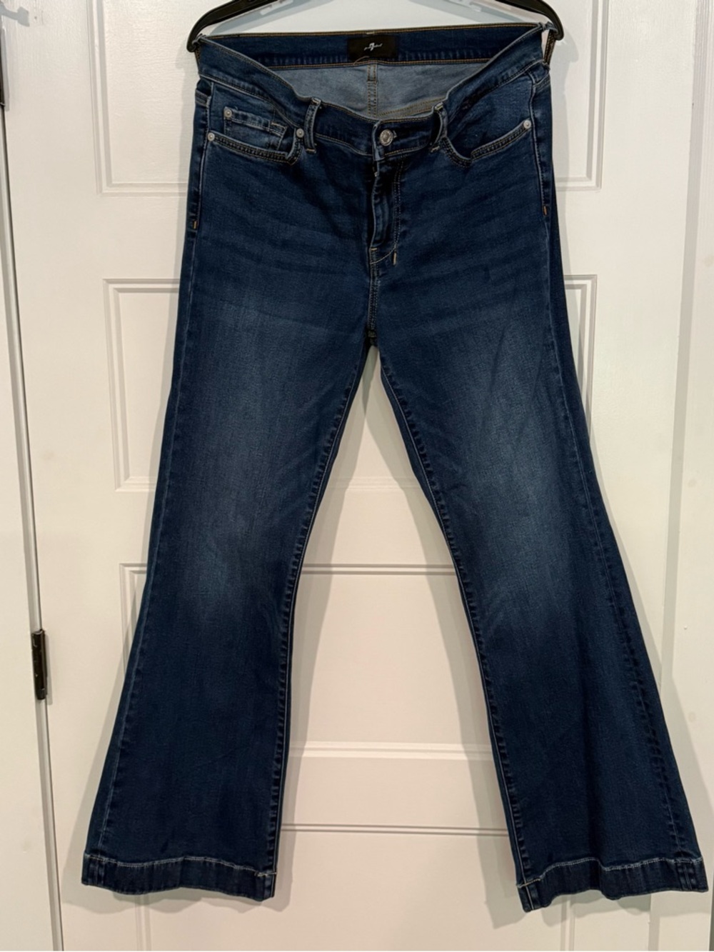 7 For All Mankind Dark Indigo Flare Jeans